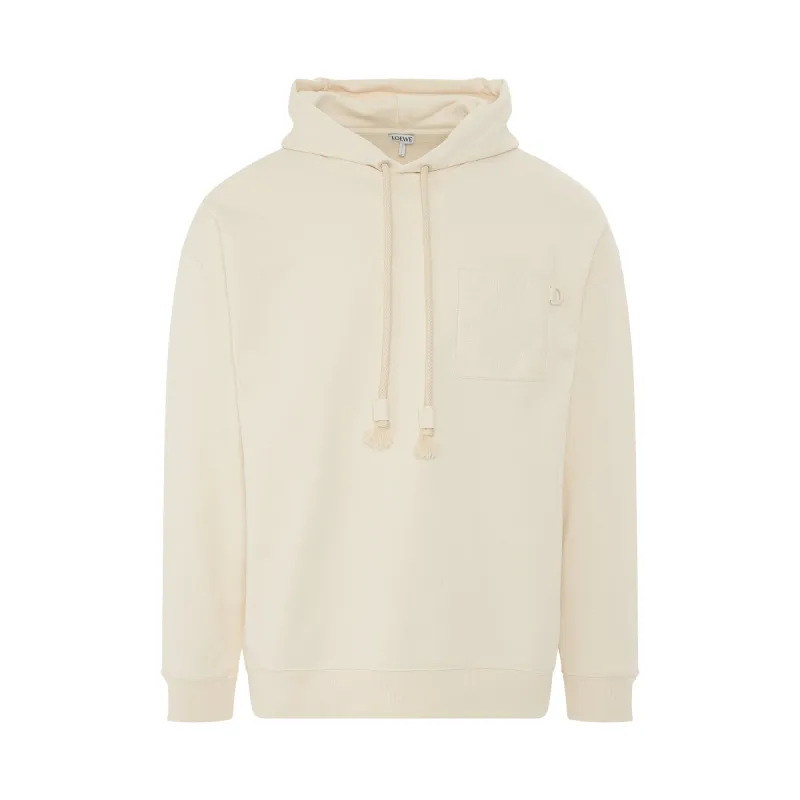 Patch Pocket Hoodie in White Ash sold by MARAIS