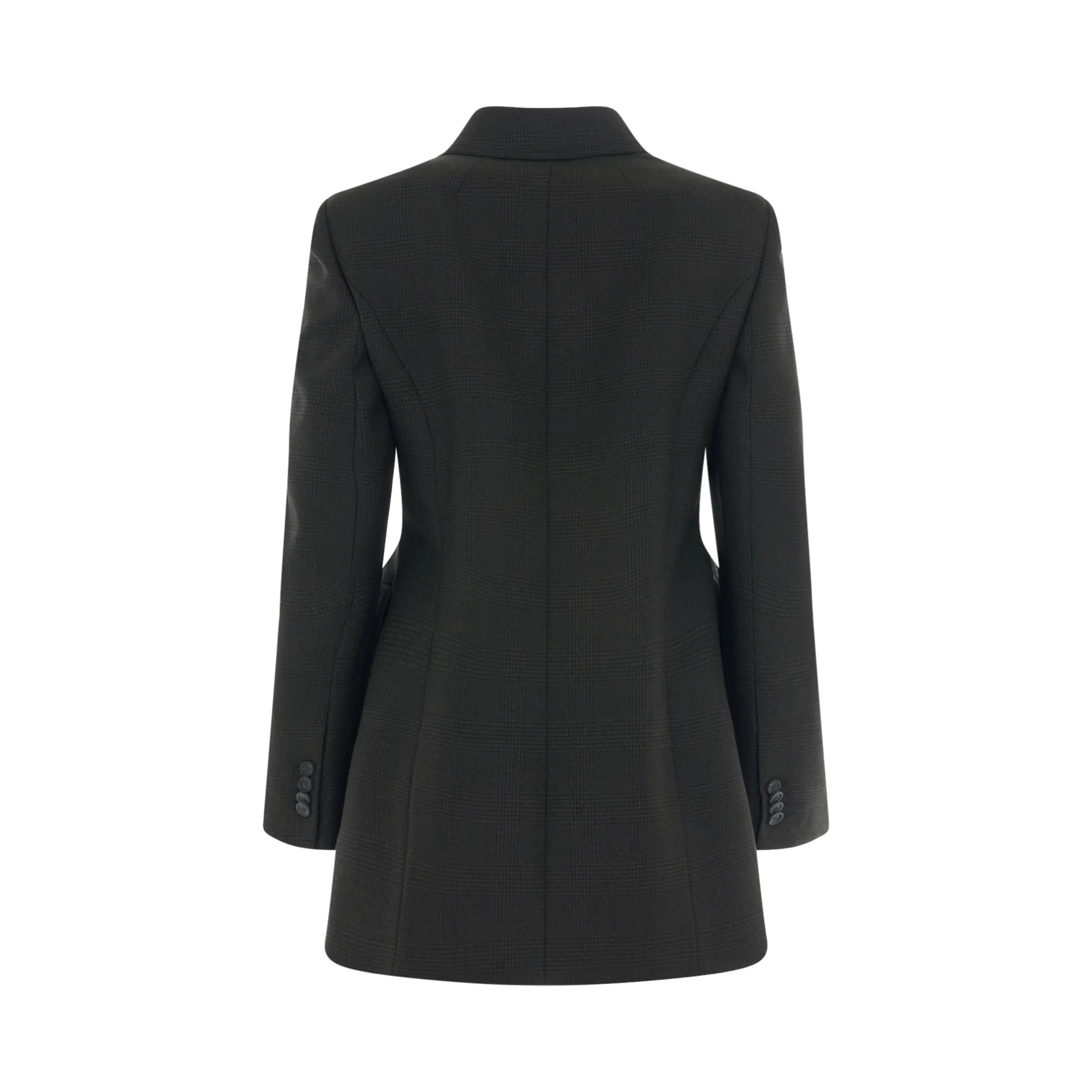 Double Breasted Hourglass Blazer in Khaki/Black sold by MARAIS product image thumbnail 4