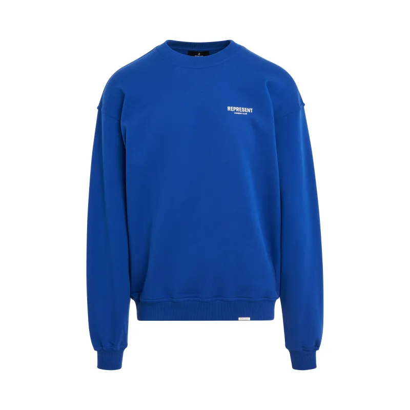 New Represent Owners Club Sweatshirt in Cobalt Blue sold by MARAIS