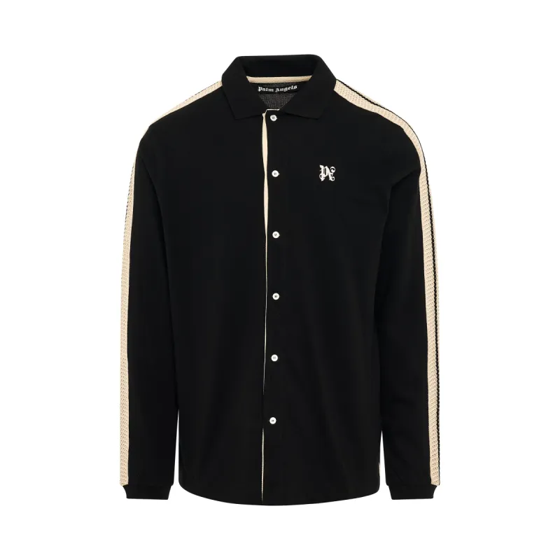 Classic Monogram Piquet Trackshirt in Black sold by MARAIS