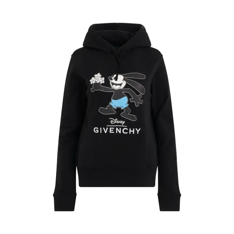 Disney Oswald Flowers Hoodie in Black sold by MARAIS