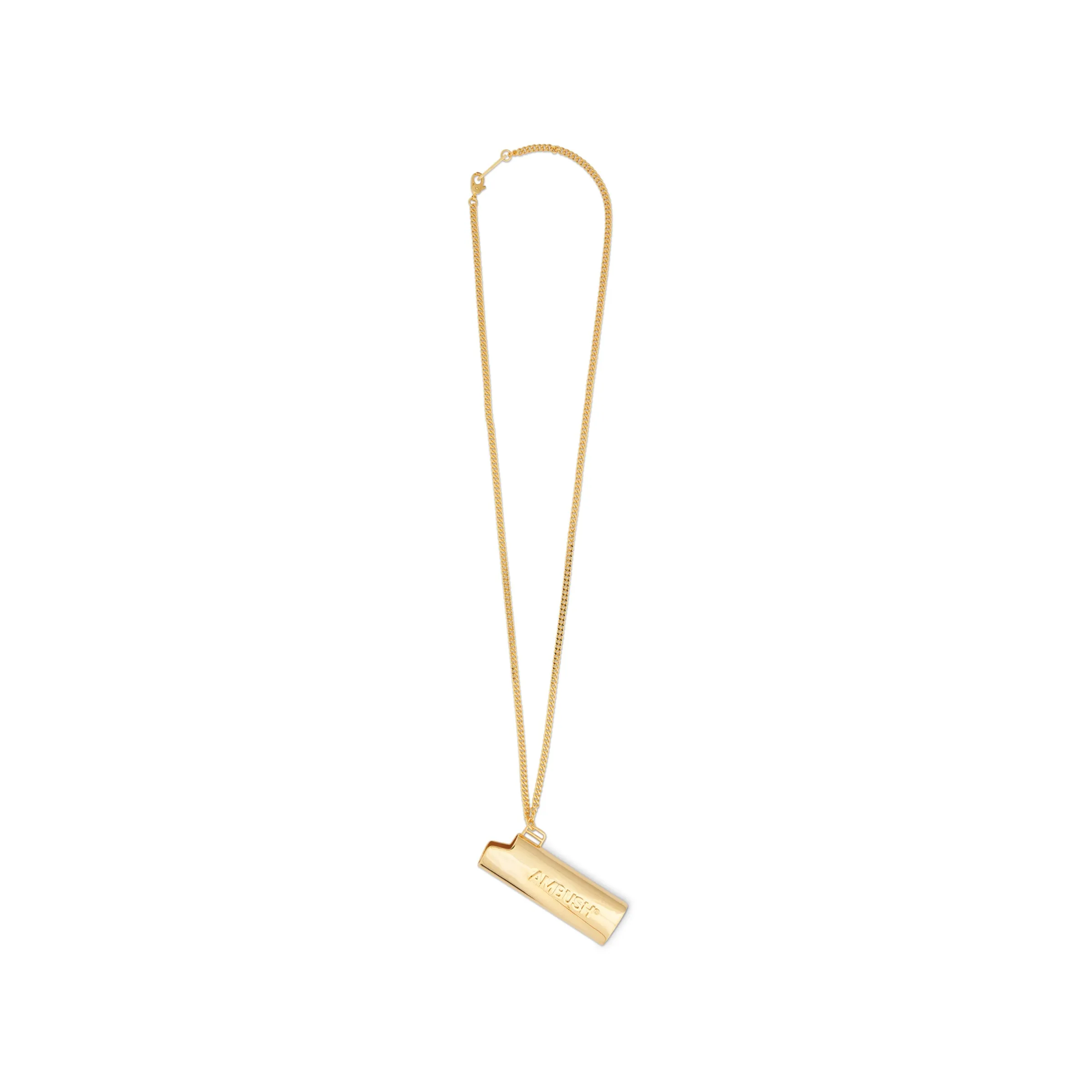 Logo Lighter Case Necklace in Gold sold by MARAIS