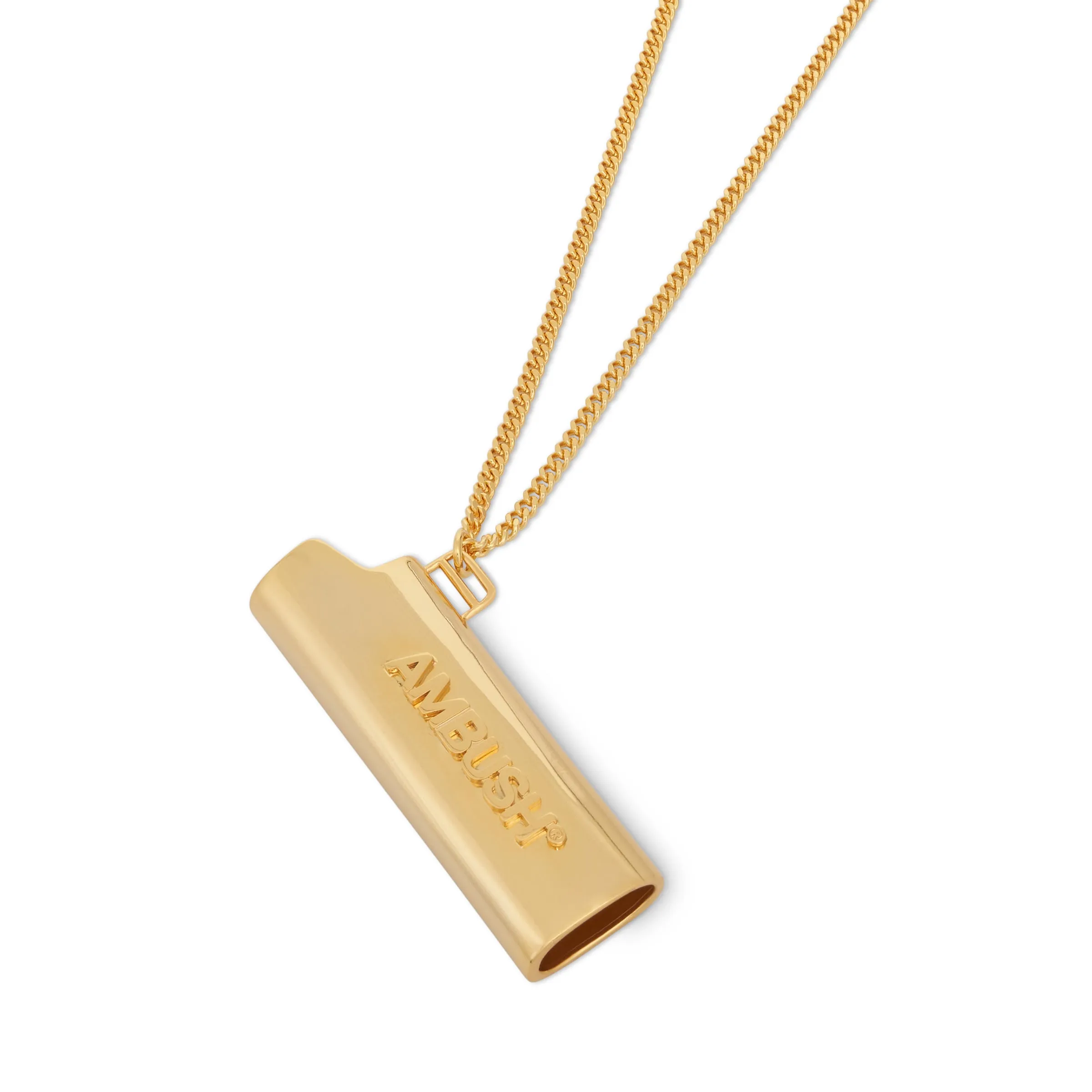 Logo Lighter Case Necklace in Gold sold by MARAIS product image thumbnail 2