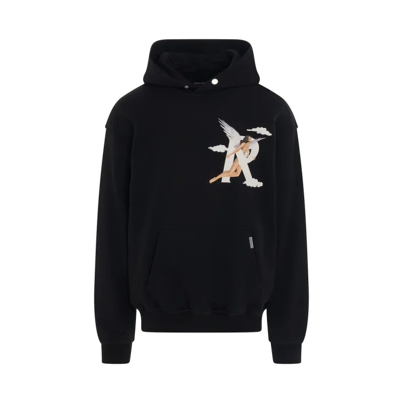 Storms in Heaven Hoodie in Jet Black sold by MARAIS