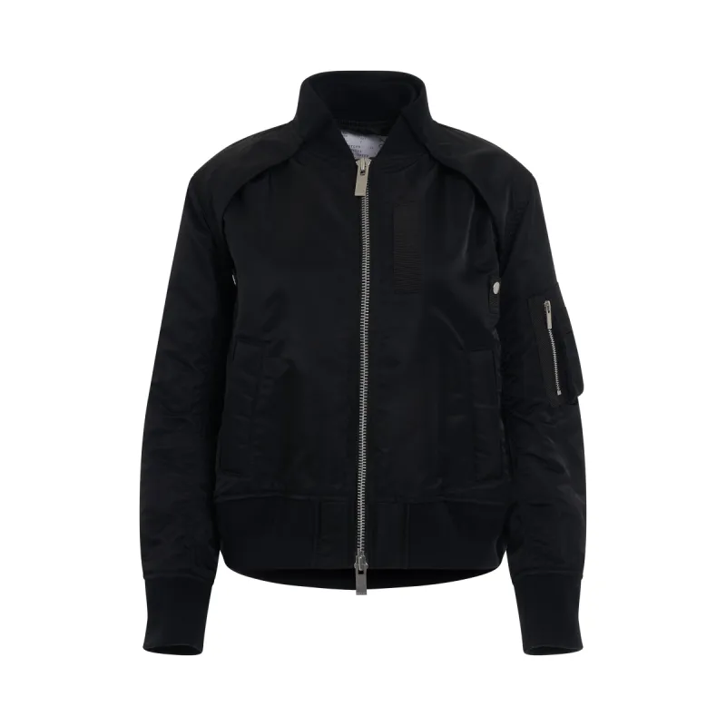 Nylon Twill Jacket in Black sold by MARAIS