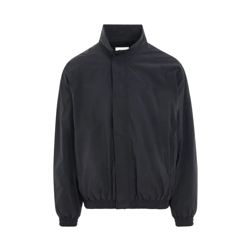 Chaos Embroidery Track Jacket in Black sold by MARAIS