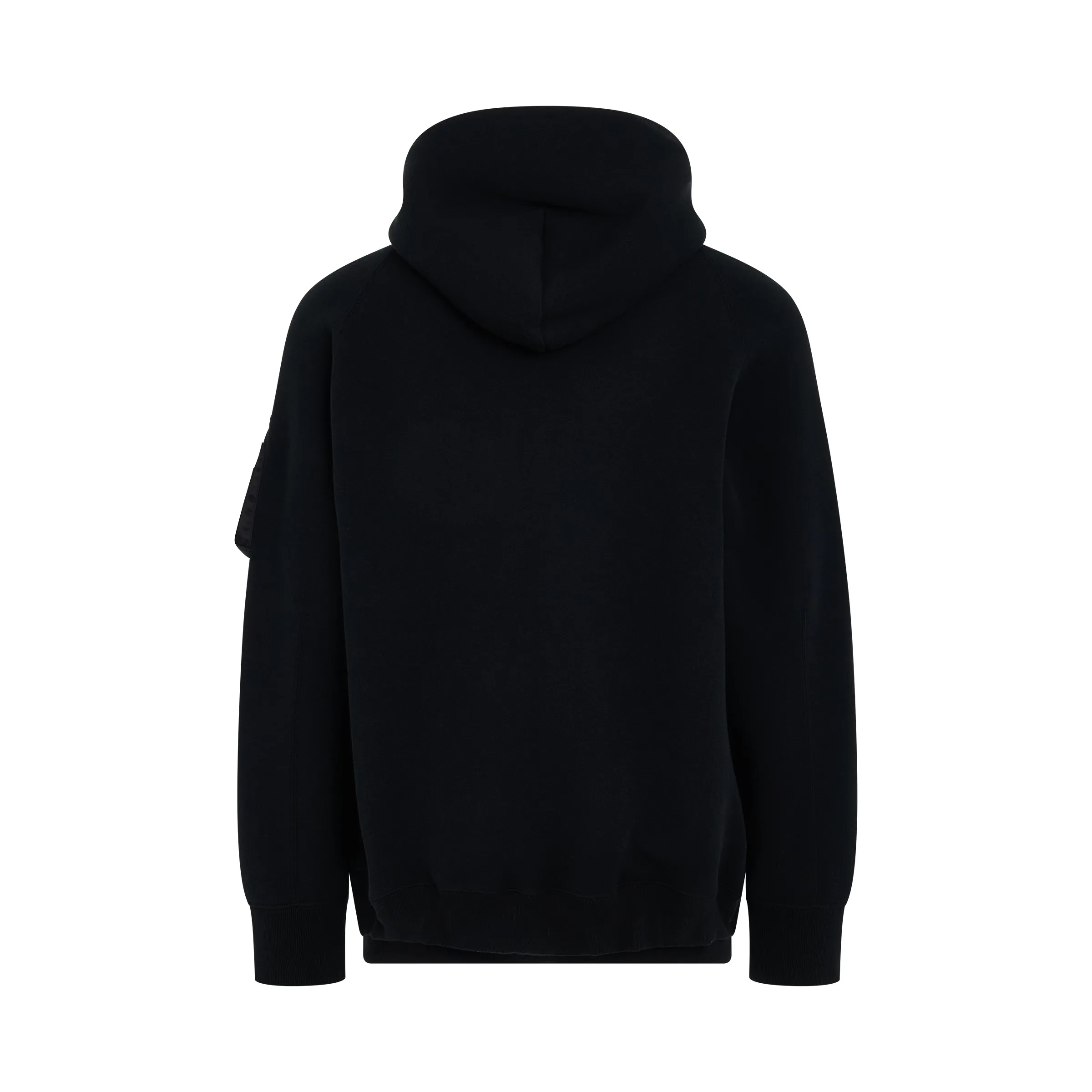 Sponge Sweat x Nylon Twill Zip Hoodie in Black sold by MARAIS product image thumbnail 4