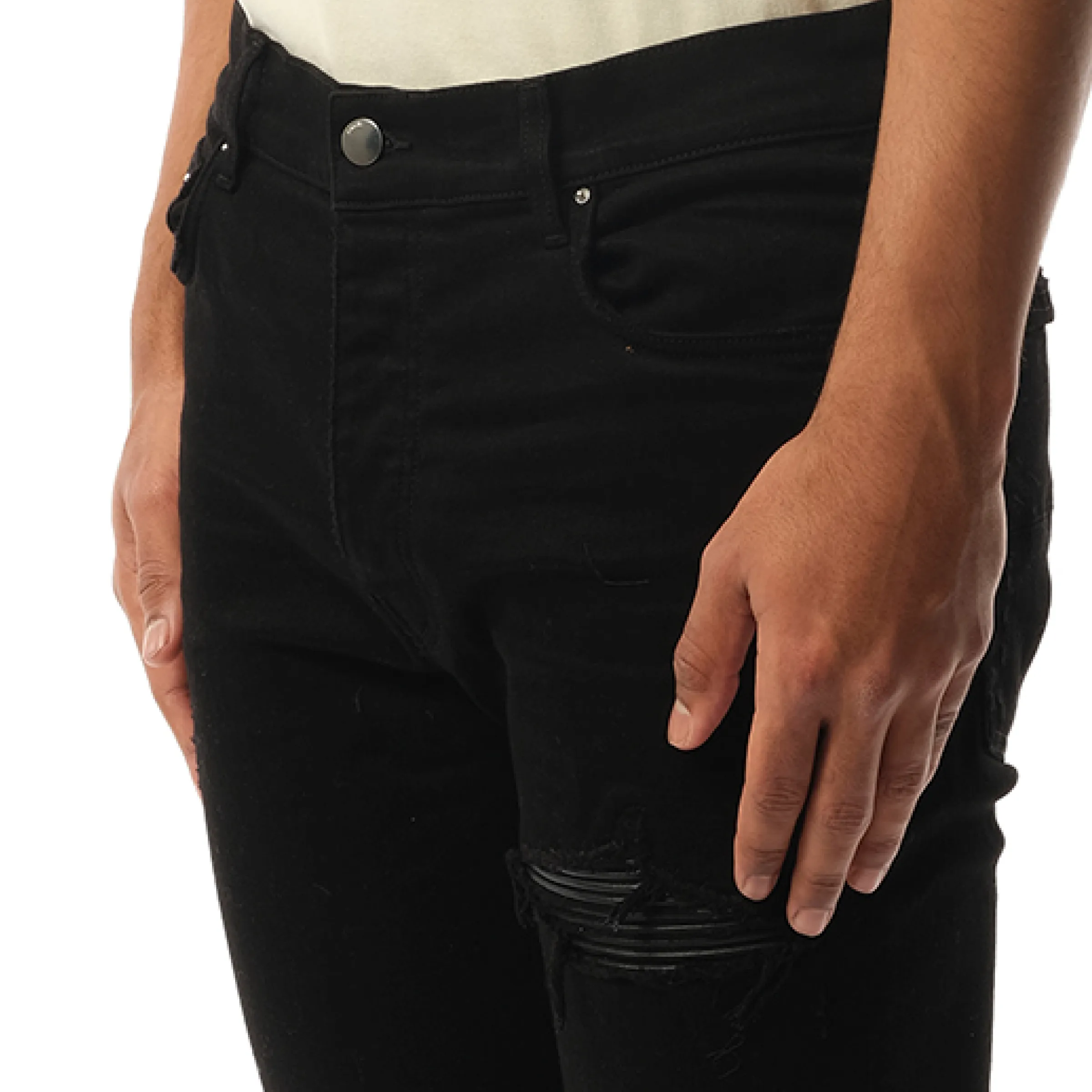MX1 Distressed Jeans in Black sold by MARAIS product image thumbnail 3