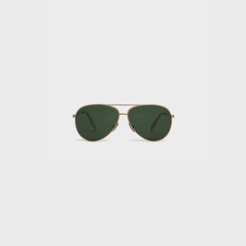 Metal Frame 02 Sun in Gold/Green sold by MARAIS