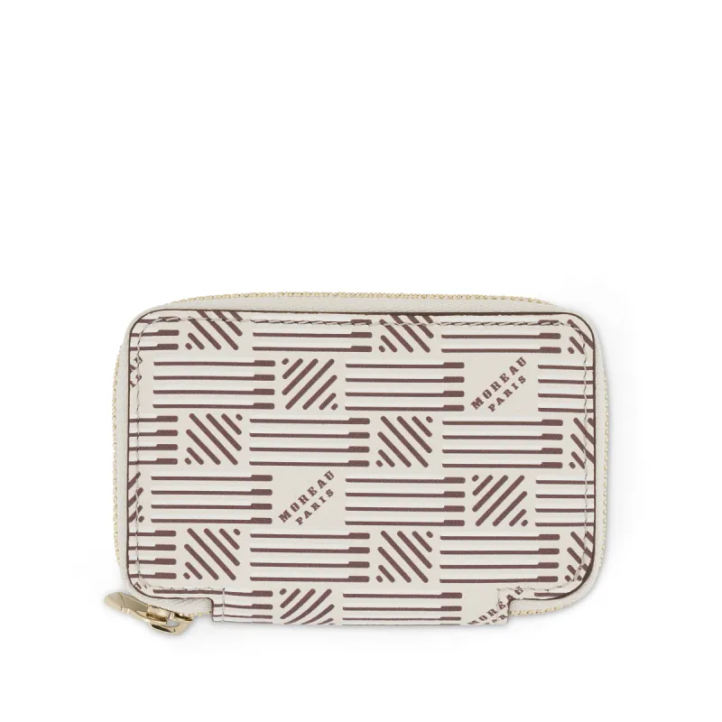 Mini Zip Wallet in Champagne sold by MARAIS