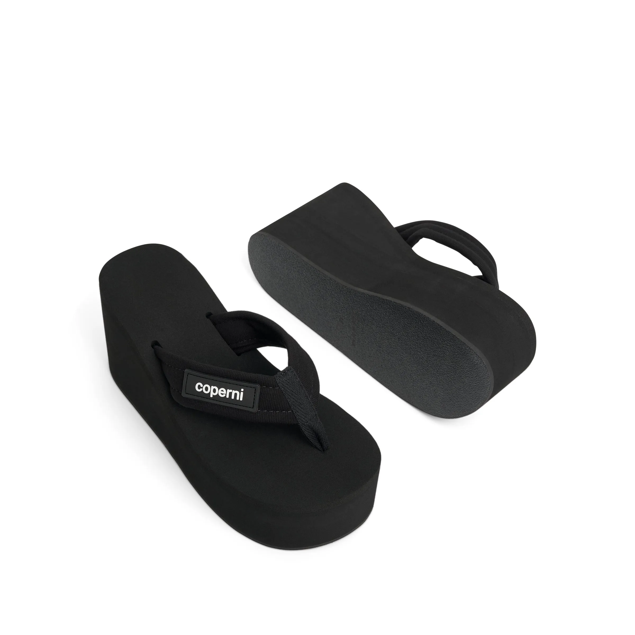 Branded Wedge Sandal in Black sold by MARAIS product image thumbnail 4