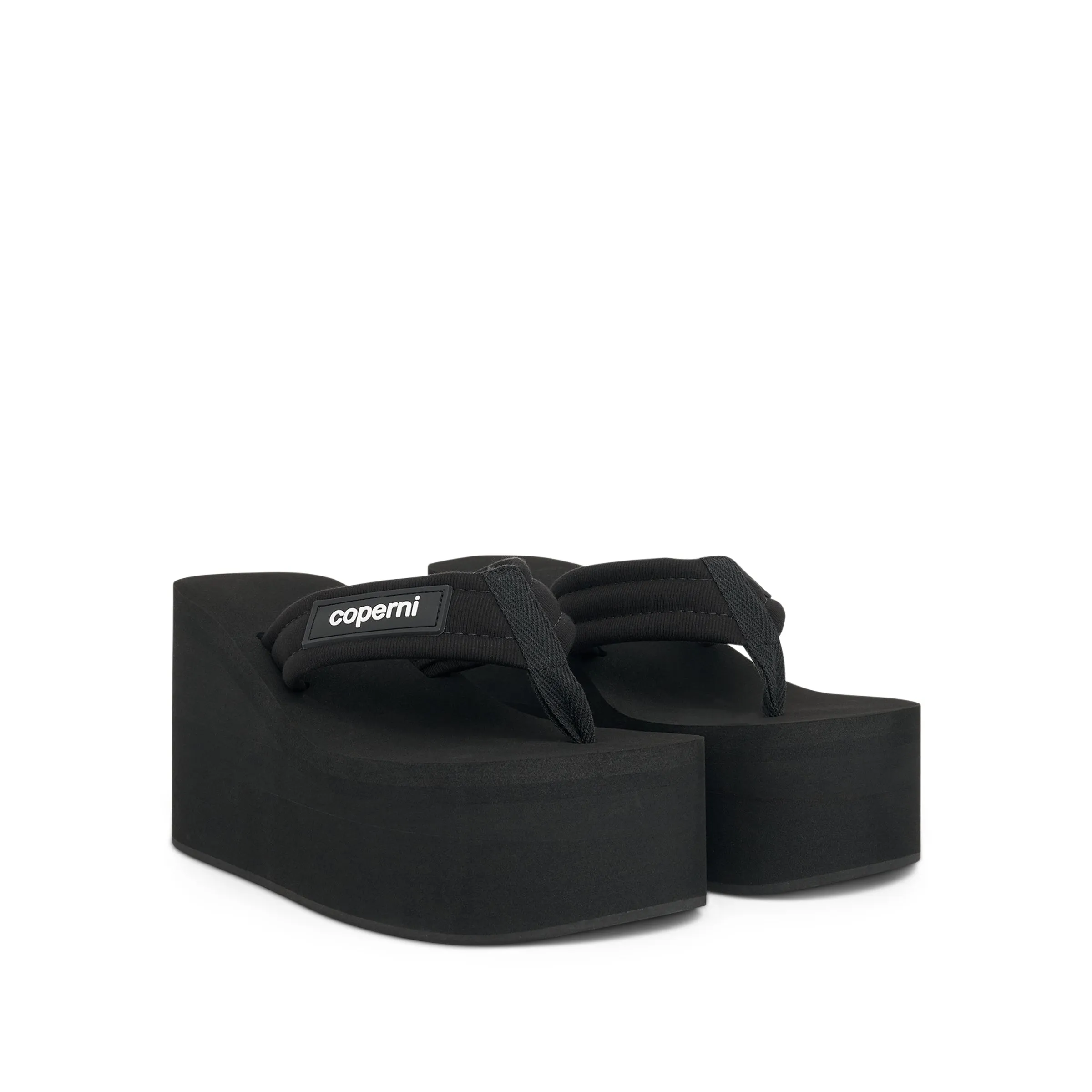 Branded Wedge Sandal in Black sold by MARAIS product image thumbnail 2