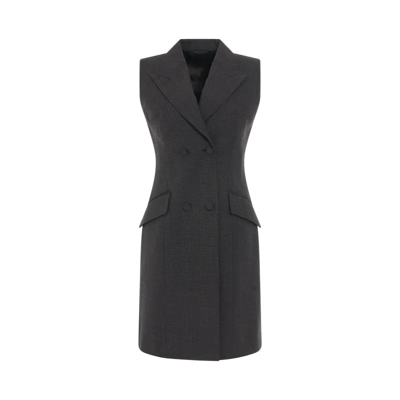 Tailored Sleeveless Dress in Grey sold by MARAIS