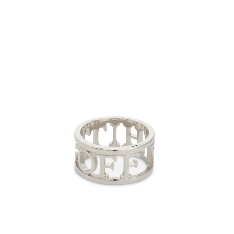 Logo Lettering Ring in Silver sold by MARAIS