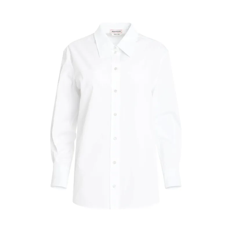 Pique Cotton Shirt in White sold by MARAIS