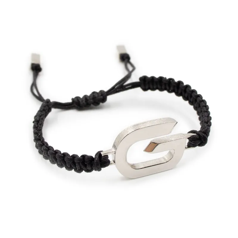 G Link Cord Bracelet in Silver sold by MARAIS