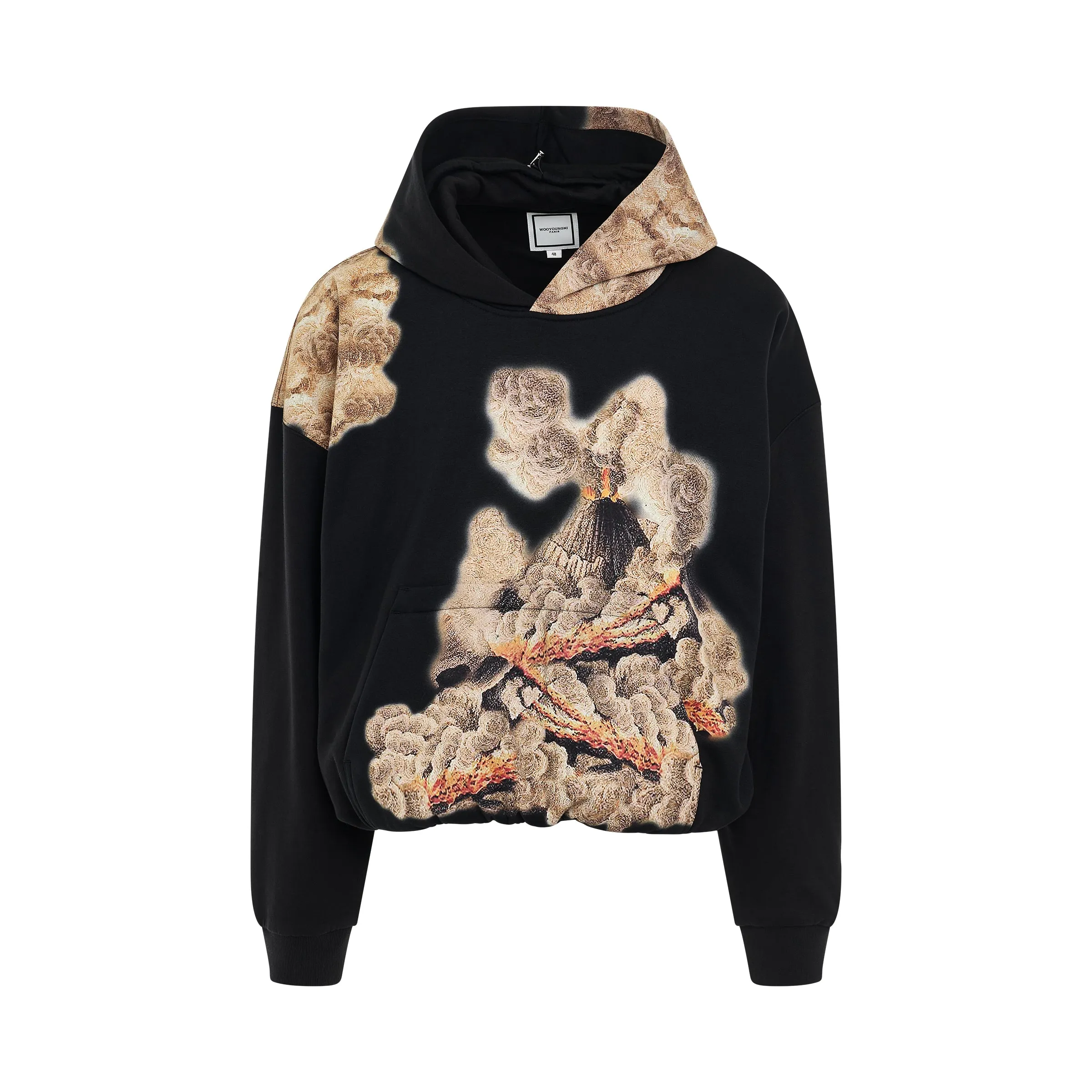 Volcano Print Hoodie in Black sold by MARAIS
