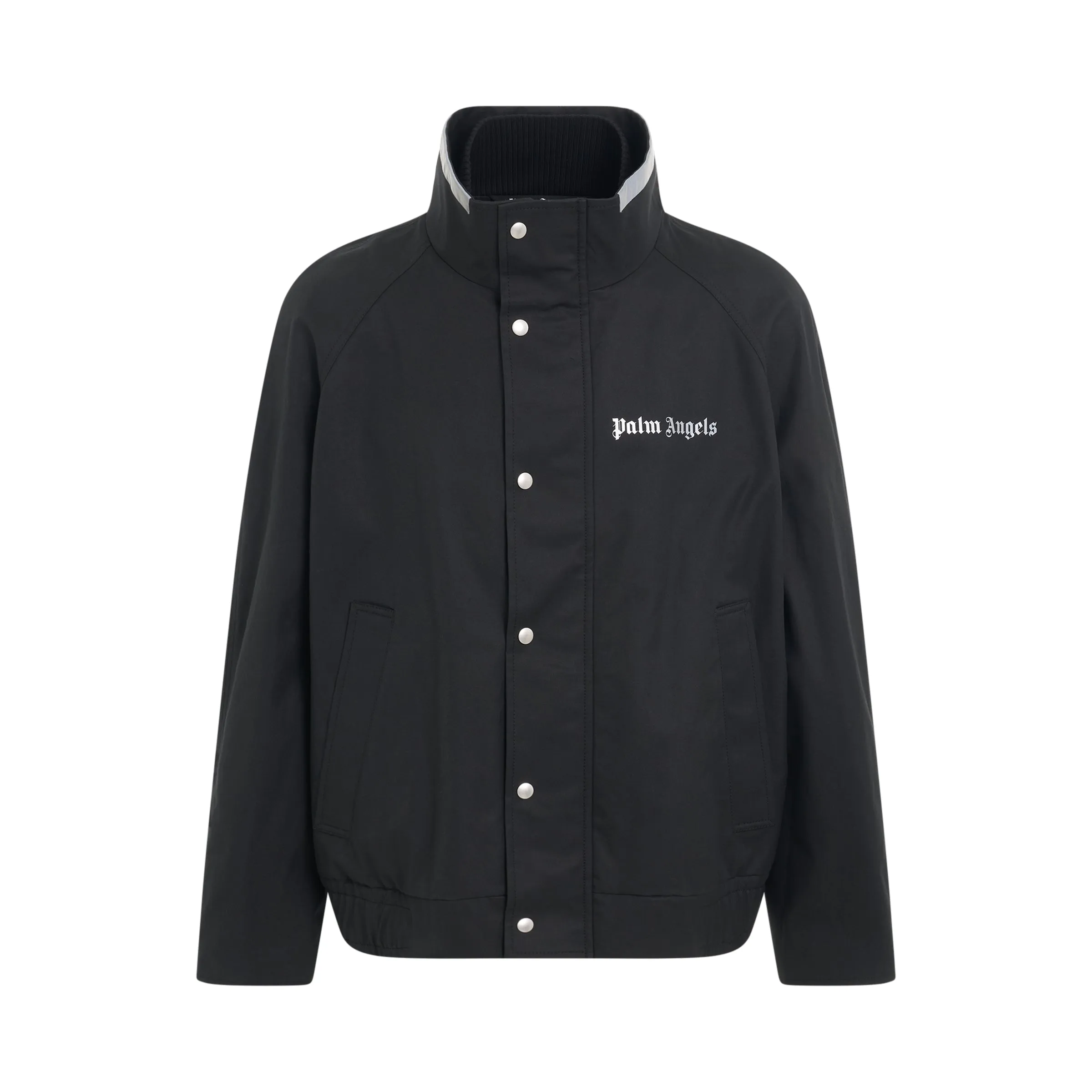 Classic Logo Bomber Jacket in Black/Silver sold by MARAIS