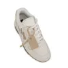 Out Of Office Calf Leather Sneaker in White/Sand sold by MARAIS
