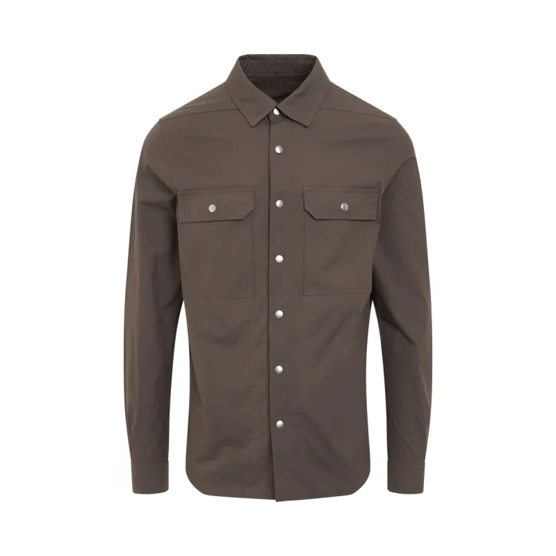 Woven Outershirt Jacket in Dust sold by MARAIS