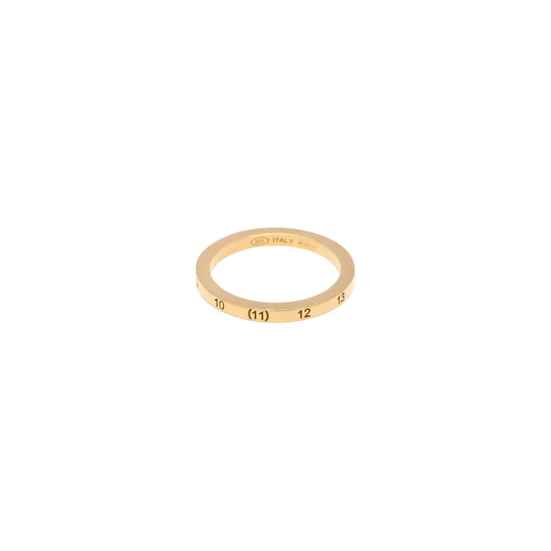 Numerical 2mm Ring in Yellow Gold sold by MARAIS