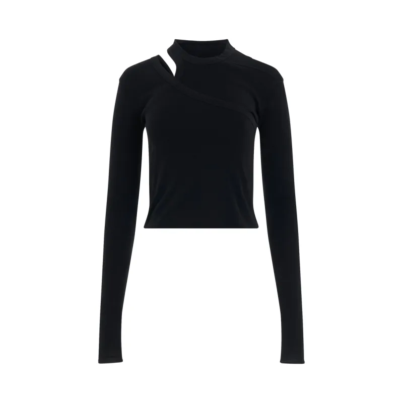 Banana Knit T-Shirt in Black sold by MARAIS