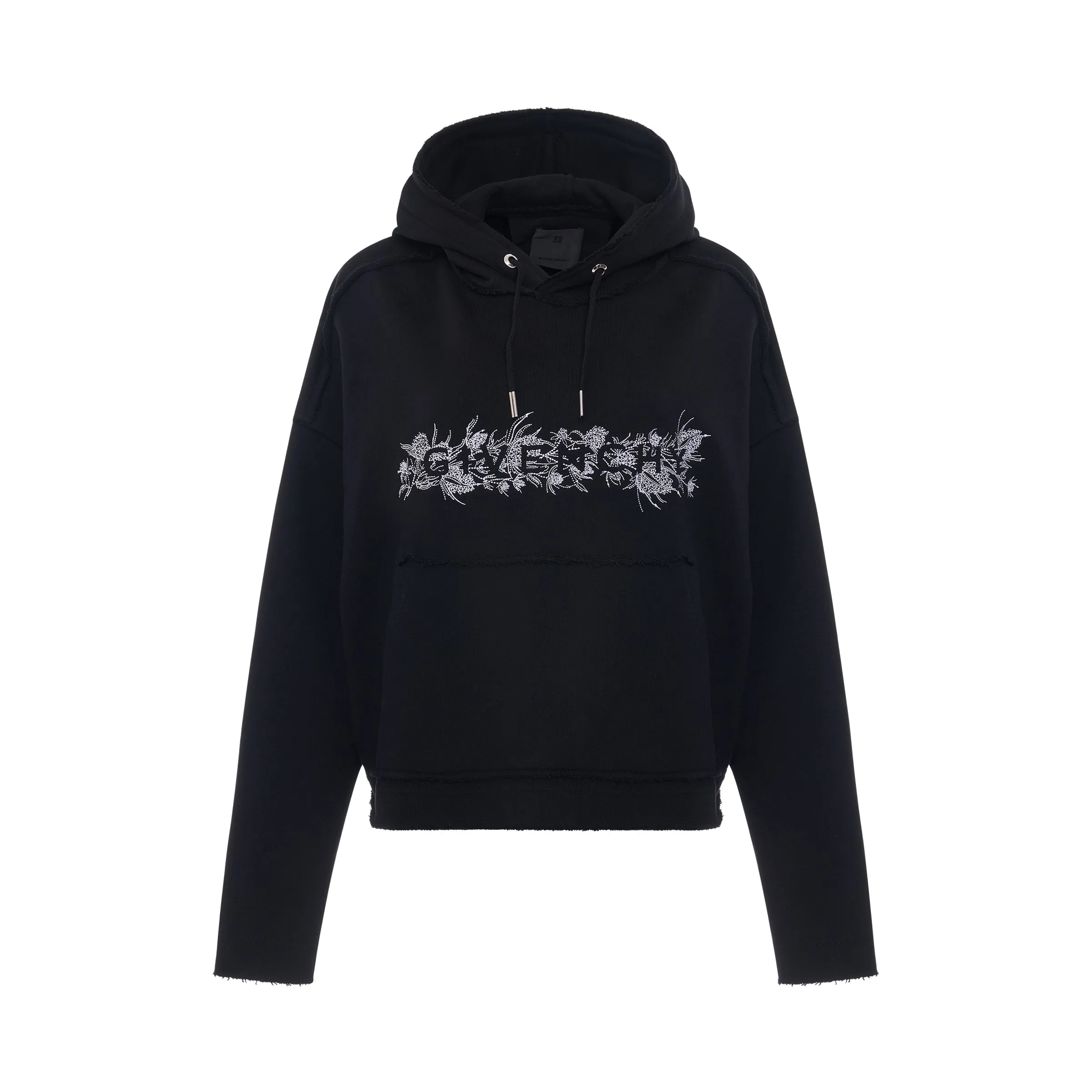 4G Logo Thistle Embroidered Hoodie in Black sold by MARAIS
