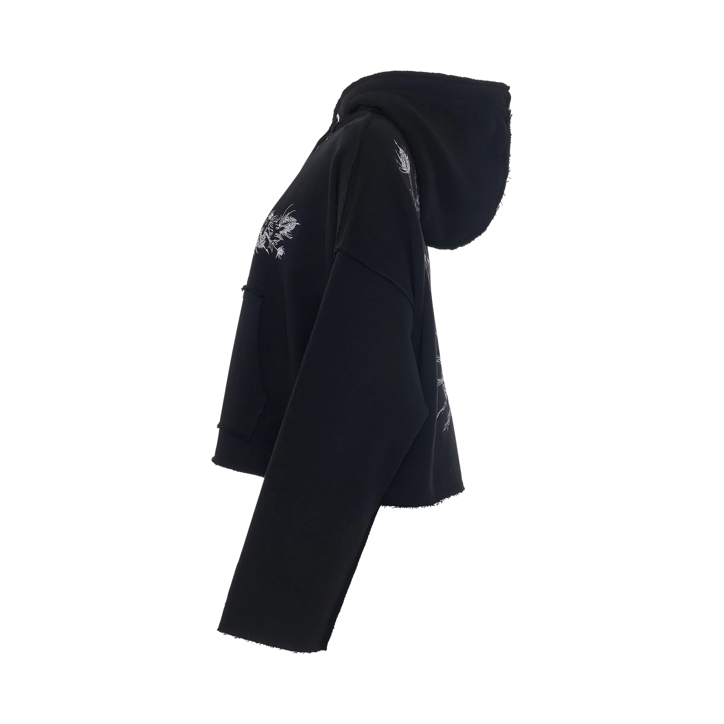 4G Logo Thistle Embroidered Hoodie in Black sold by MARAIS product image thumbnail 3