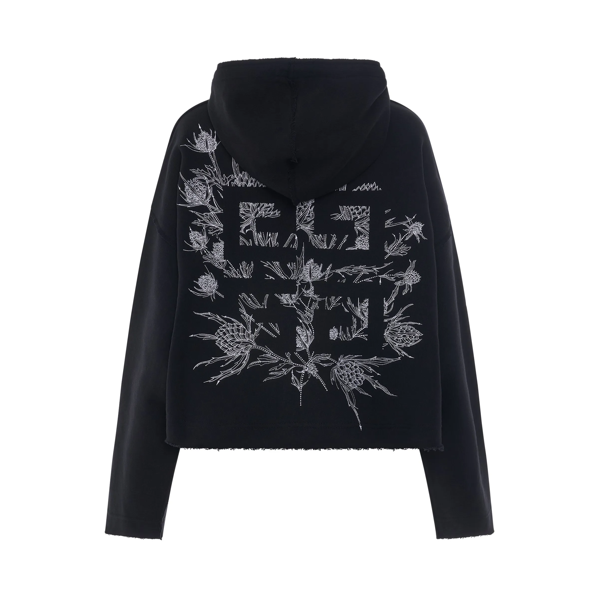 4G Logo Thistle Embroidered Hoodie in Black sold by MARAIS product image thumbnail 4