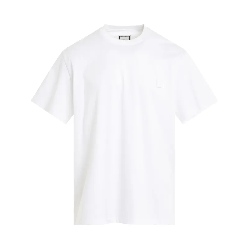 Irridecent Back Logo T-Shirt in White sold by MARAIS