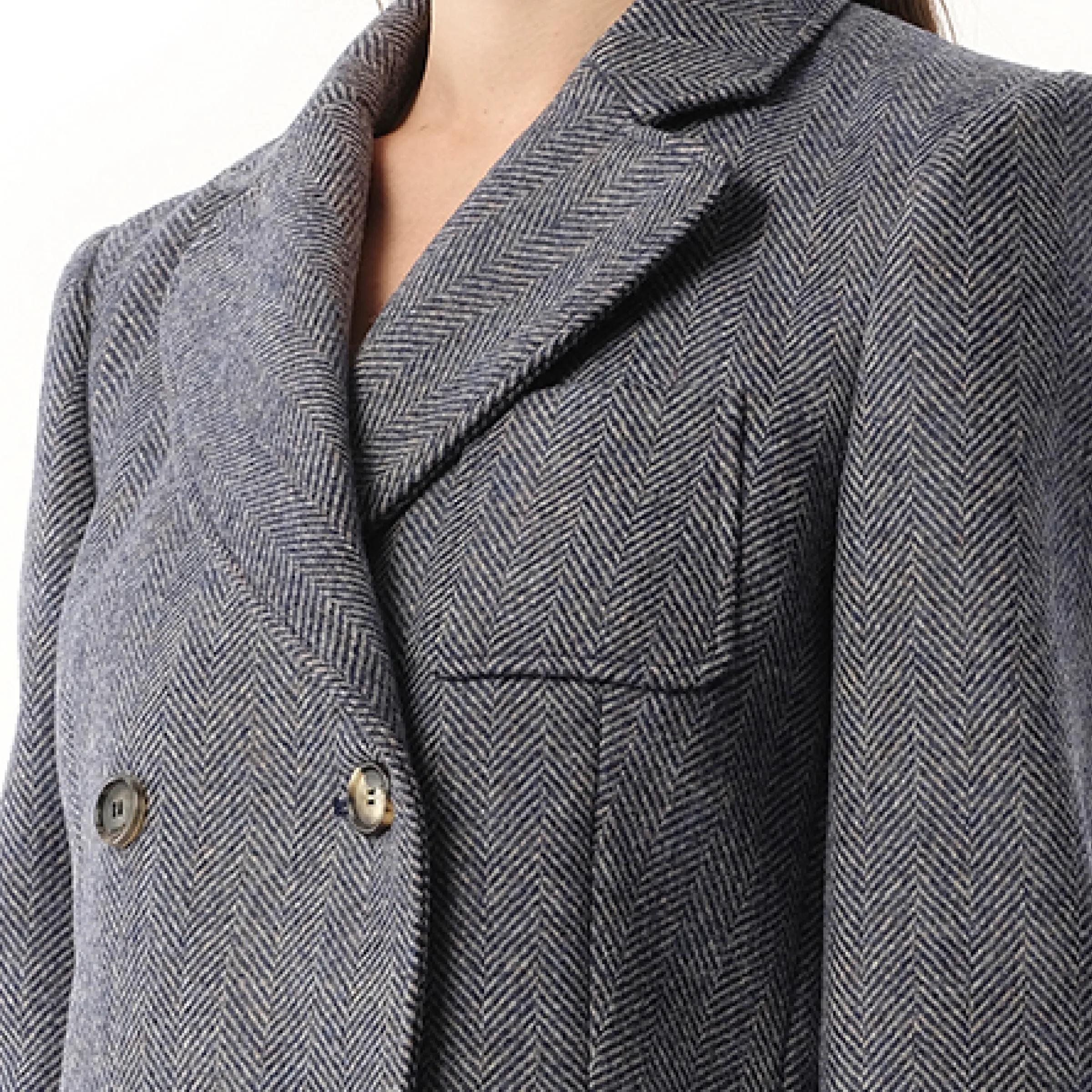 Tailored Jacket in Blue Melange sold by MARAIS product image thumbnail 3