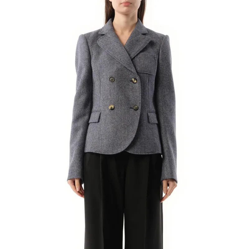 Tailored Jacket in Blue Melange sold by MARAIS