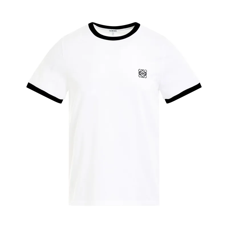 Anagram Contrast T-Shirt in White/Black sold by MARAIS