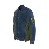 Denim x Nylon Twill Bomber Jacket in Blue sold by MARAIS