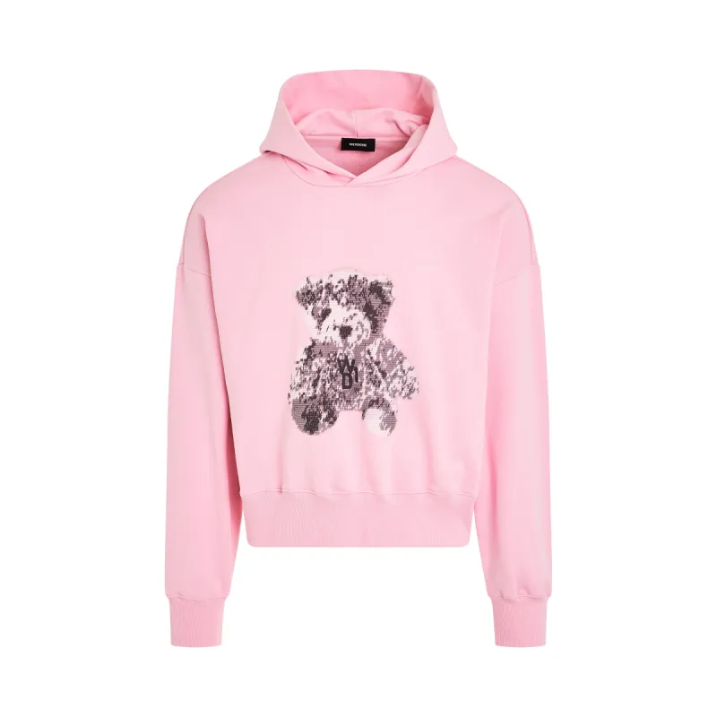 Pixel Teddy Hoodie in Light Pink made by MARAIS
