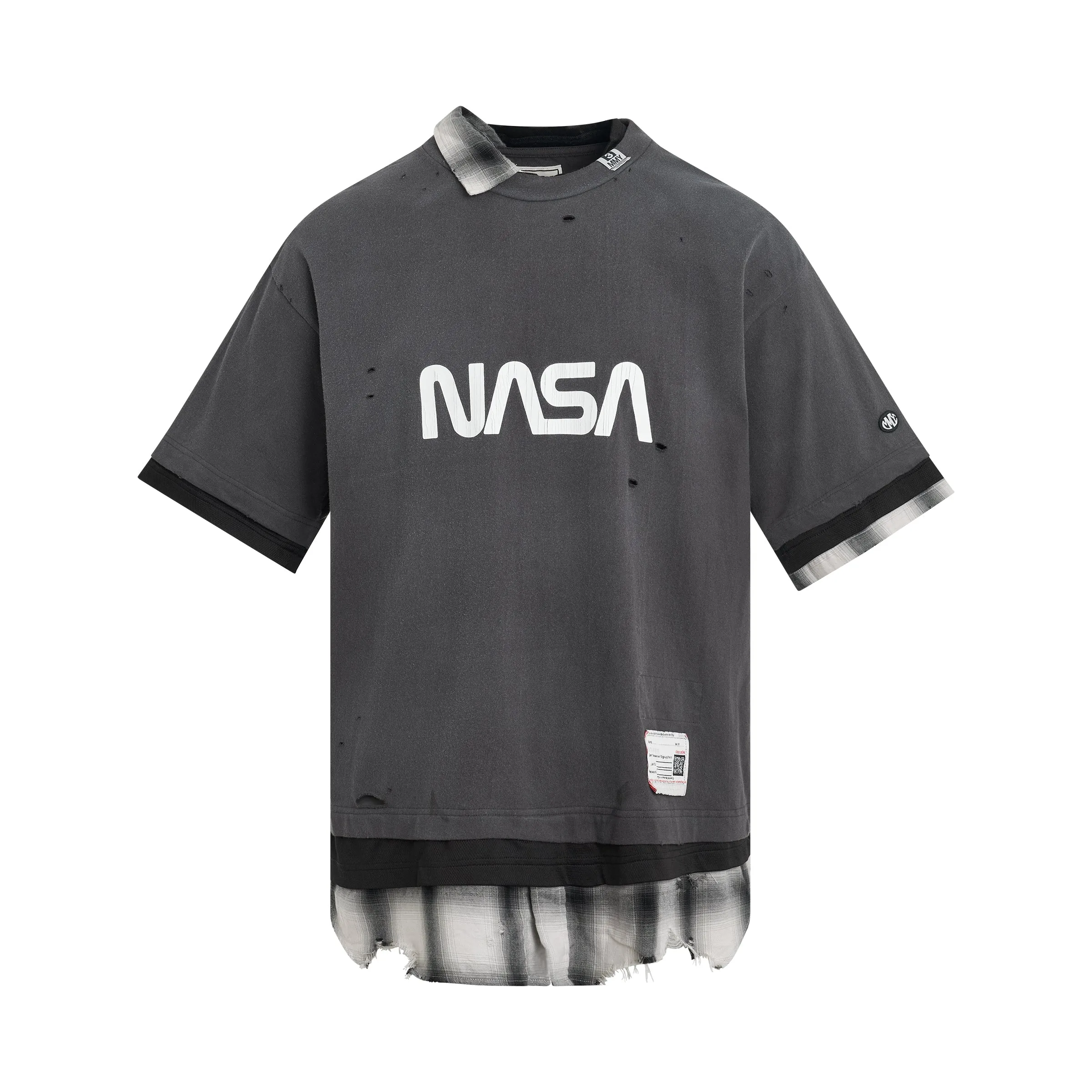 Nasa Logo Triple Layered T-Shirt in Black sold by MARAIS