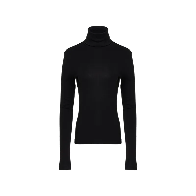 Rib Turtleneck in Black sold by MARAIS