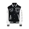 Lea Wool Varsity Jacket in Black sold by MARAIS