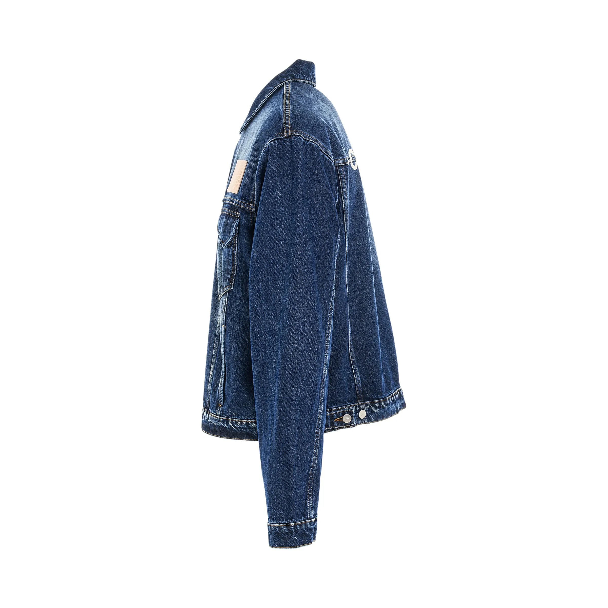 Back Logo Denim Jacket in Vintage Wash sold by MARAIS product image thumbnail 3