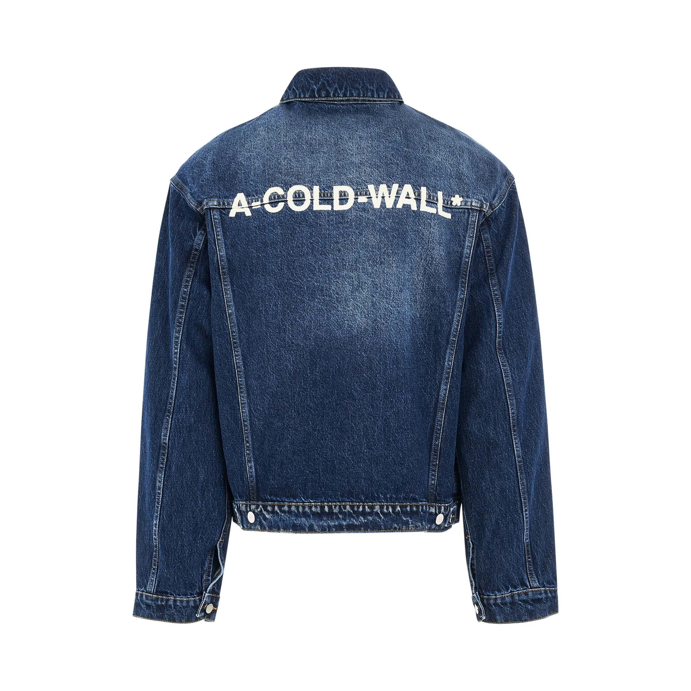 Back Logo Denim Jacket in Vintage Wash sold by MARAIS product image thumbnail 4