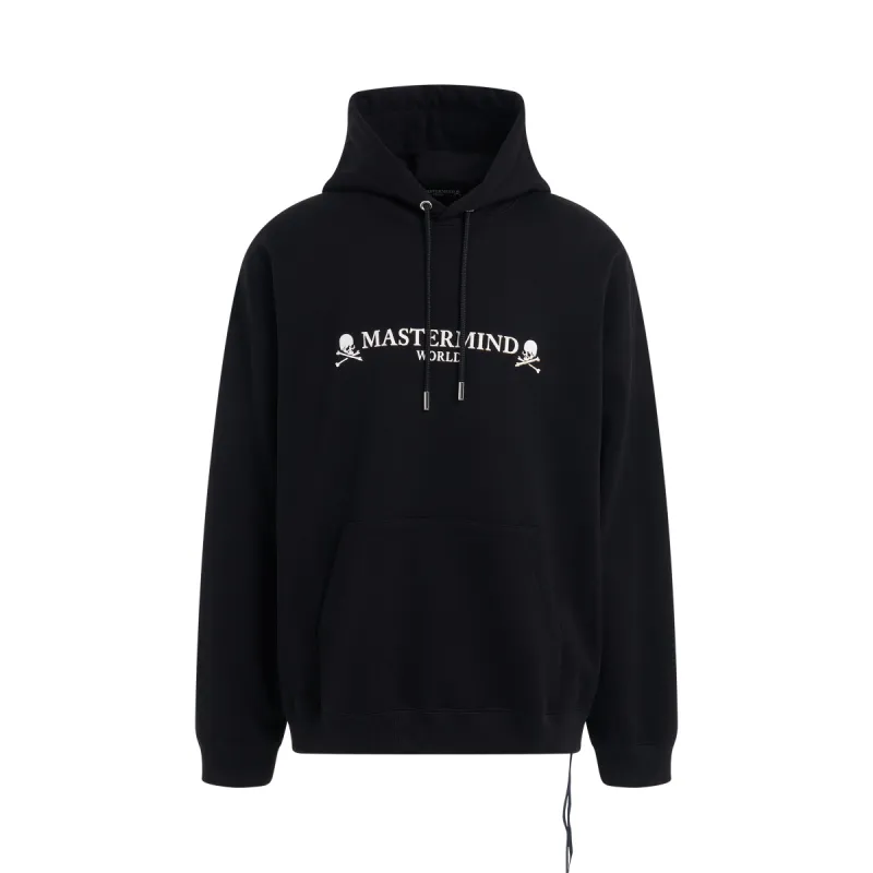 Logo and Skull Boxy Fit Hoodie in Black sold by MARAIS