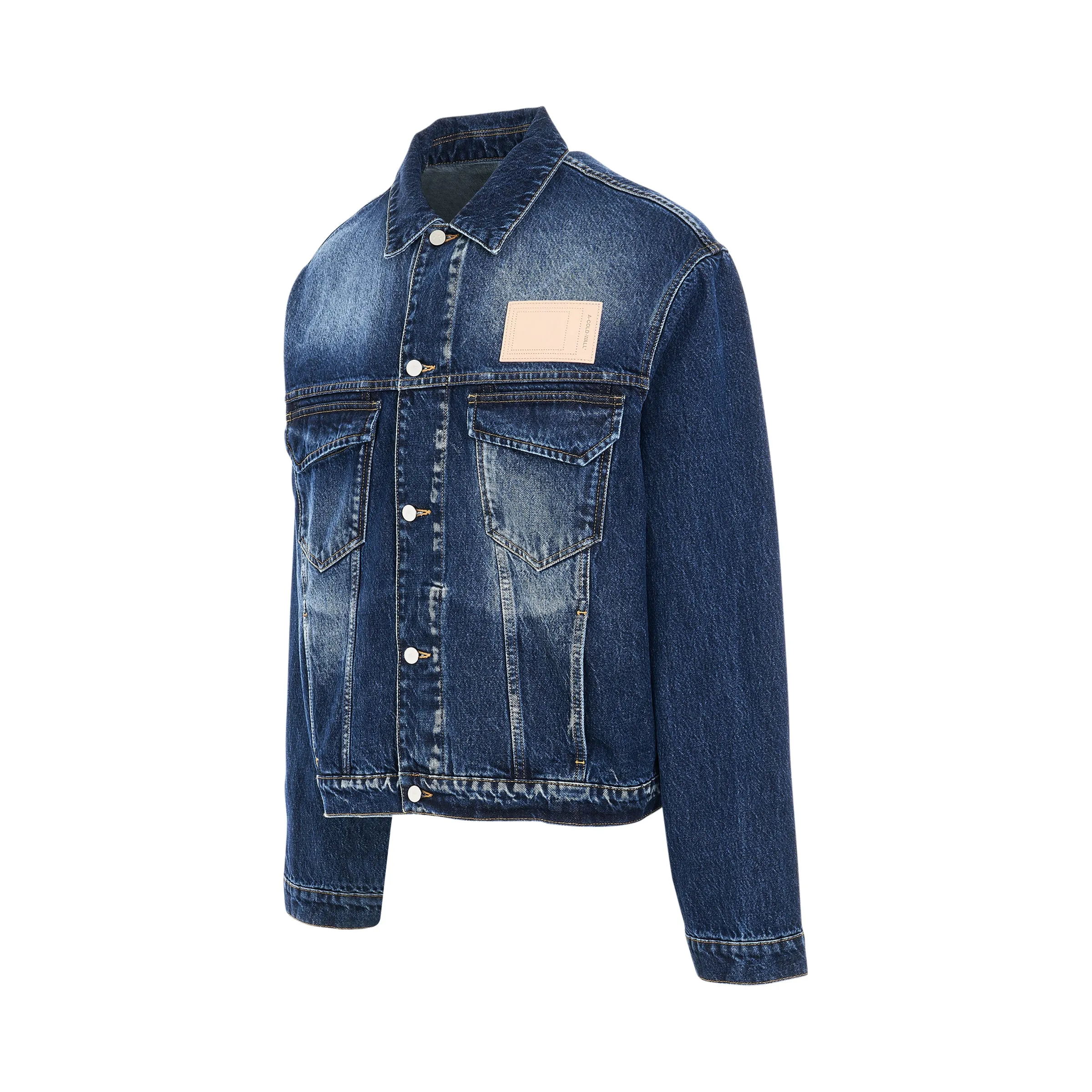 Back Logo Denim Jacket in Vintage Wash sold by MARAIS product image thumbnail 2