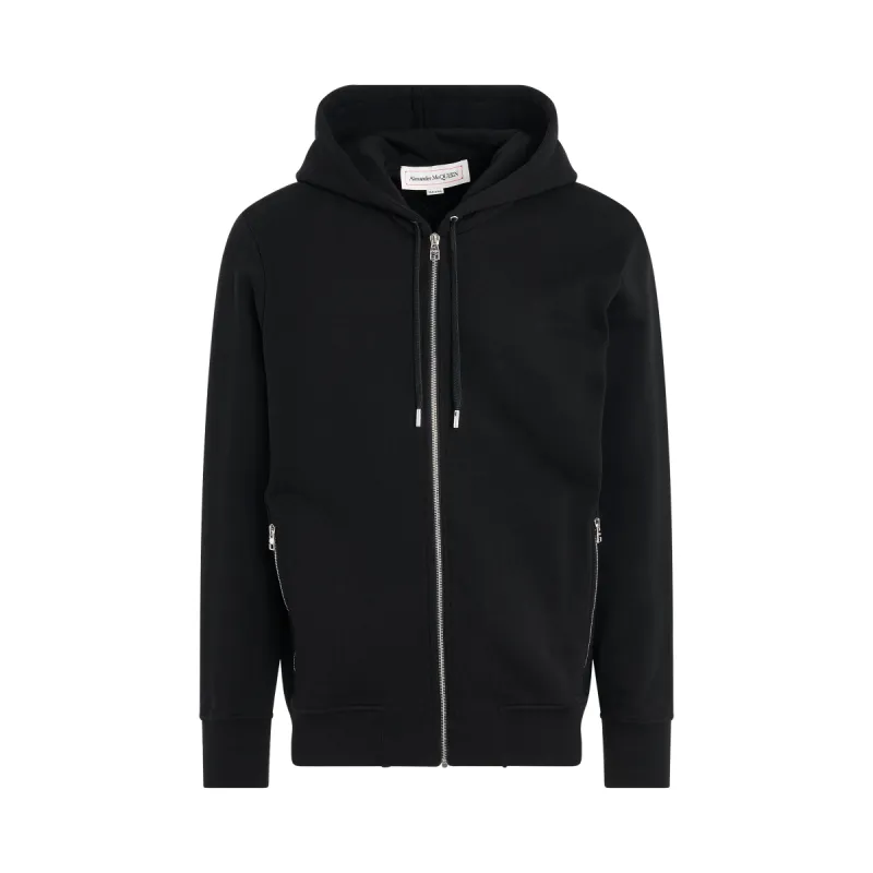 Oraganic Cotton Zip Hoodie in Black sold by MARAIS