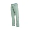 Overdye Logo Denim Pants in Mint/Off White sold by MARAIS