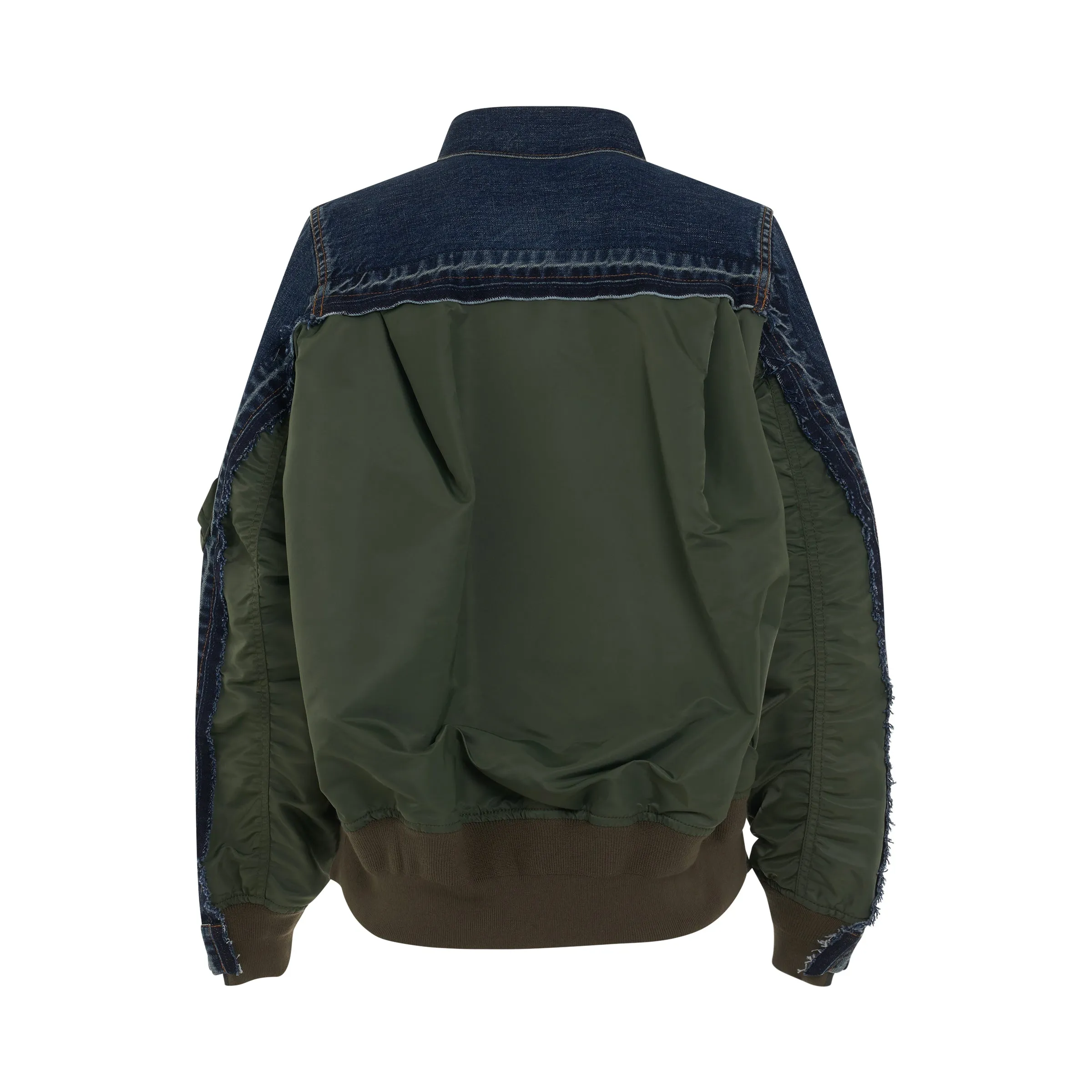 Classic Denim x Nylon Twill Jacket in Blue sold by MARAIS product image thumbnail 4