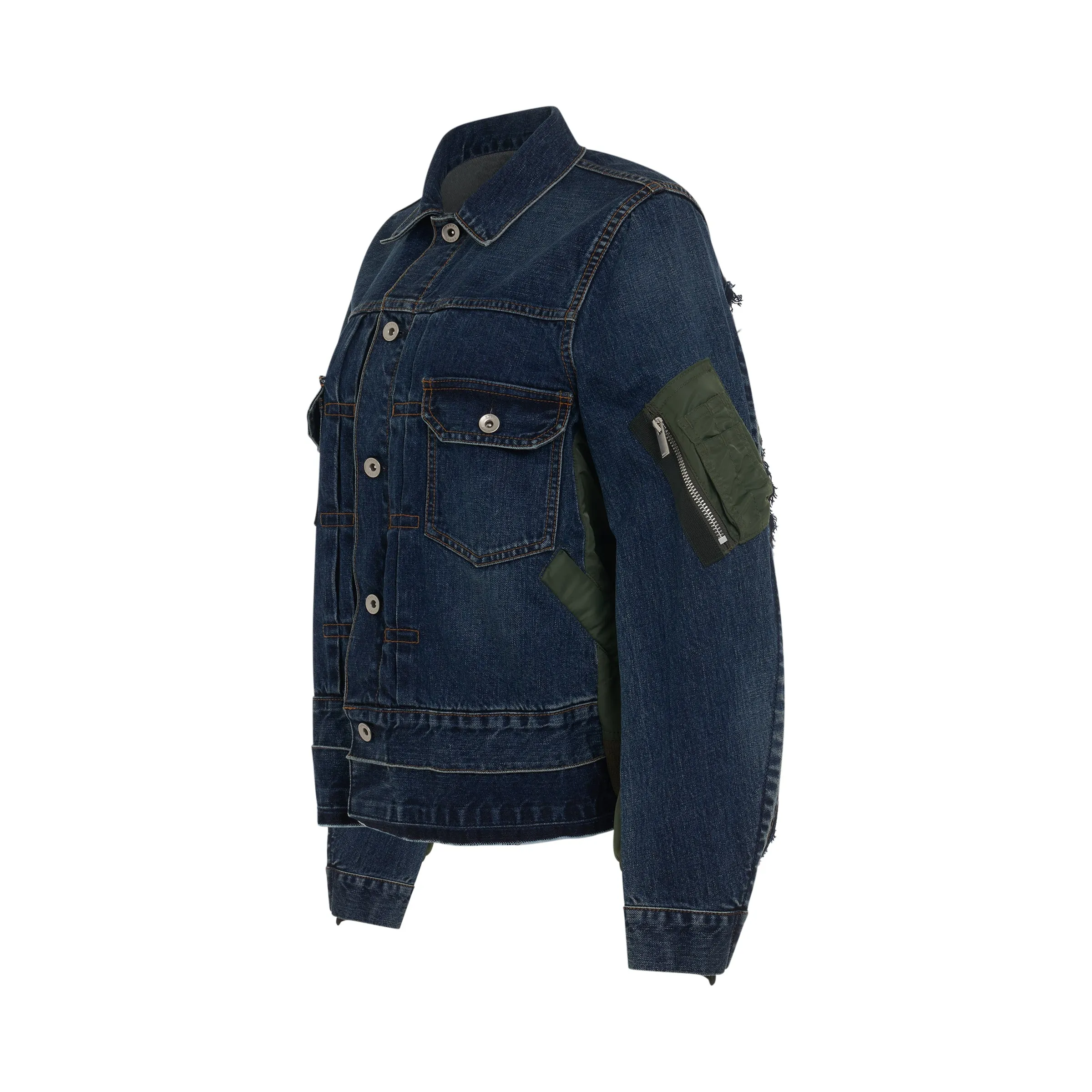 Classic Denim x Nylon Twill Jacket in Blue sold by MARAIS product image thumbnail 2