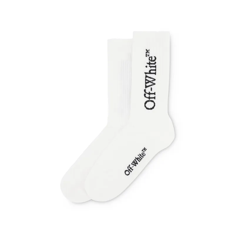 Big Logo Mid Socks in White sold by MARAIS