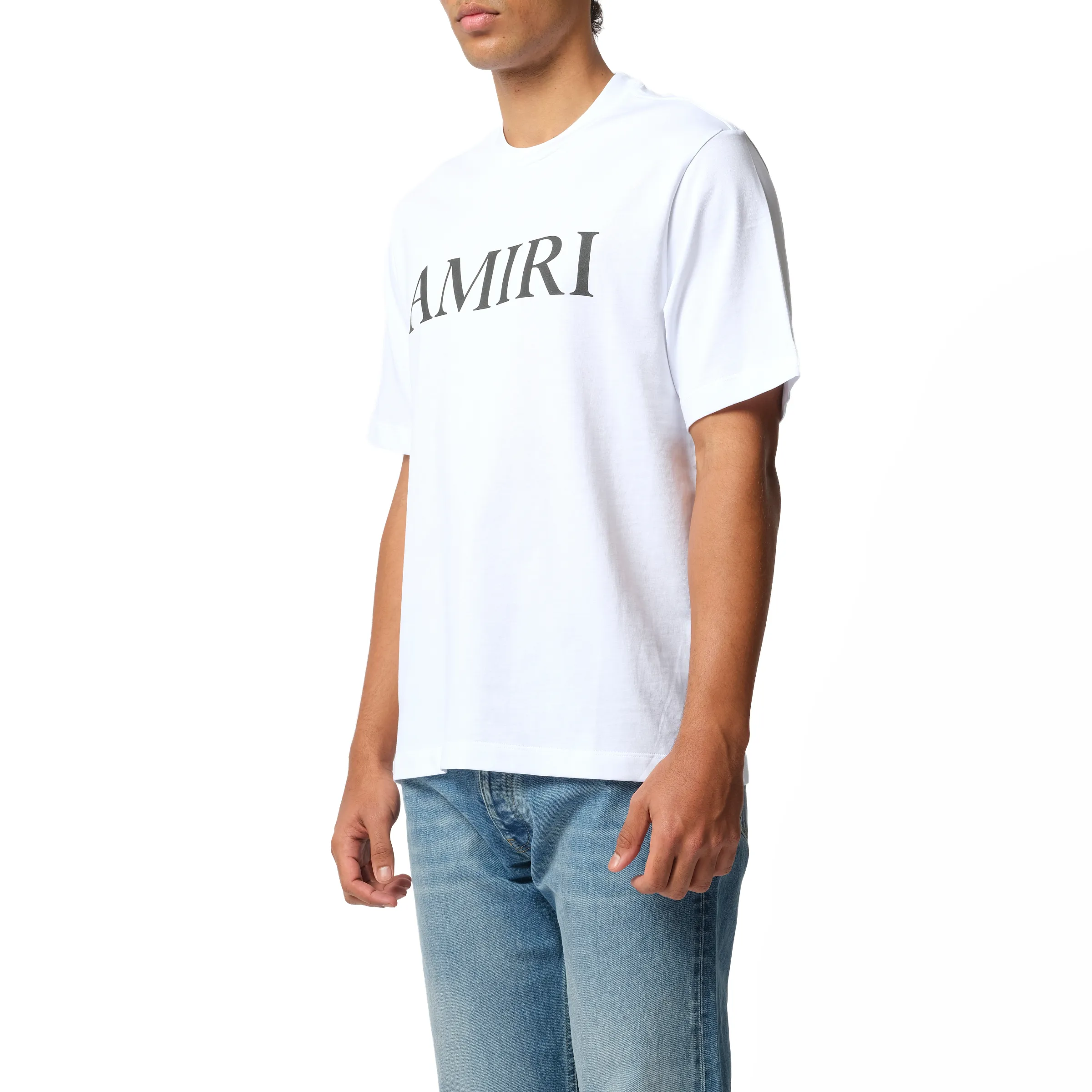 Amiri Core Logo T-Shirt in White/Black sold by MARAIS product image thumbnail 5