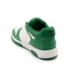 Out Of Office Calf Leather Sneaker in White/Green sold by MARAIS