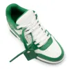 Out Of Office Calf Leather Sneaker in White/Green sold by MARAIS